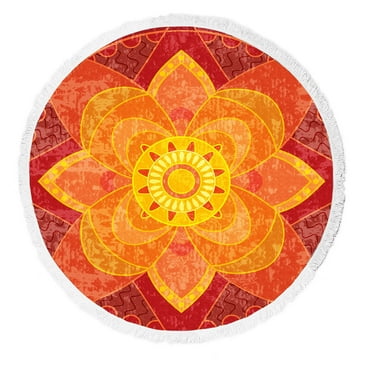 Kess InHouse Jennifer Rizzo Blue Garden Flowers Floral White Round Beach Towel Blanket Kess InHouse Jennifer Rizzo Blue Garden Flowers Floral White Round Beach Towel Blanket